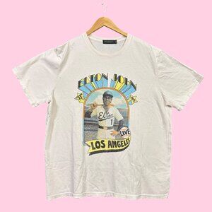 Elton John Rocket Man Live Los Angeles 1975 Rock Tee XXL